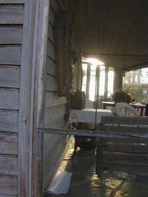 Primitive Country Home - Country Screen Porch & Oak Swing