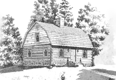 Country Home Log Plan L-1080