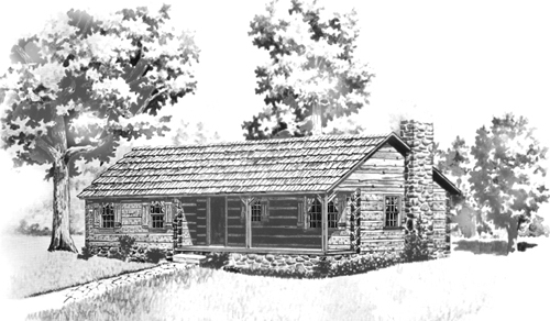 Country Home Log Plan L-1180