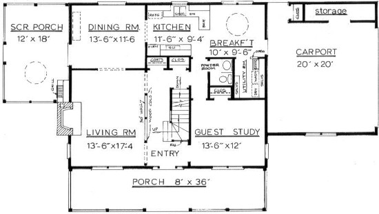 Country Log Plan L-2160 First Floor