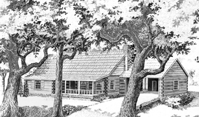 Country Home Log Plan L-2230