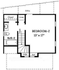 Country Plan F-1010 Second Floor Alternate