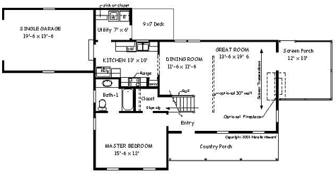 Country Plan F-1250 First Floor Alternate