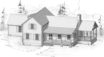 Country Home Plan F-1250 Alternate