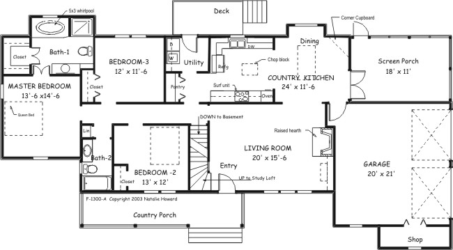 Country Plan Alternate F-1300 First Floor