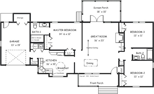 Country Plan F-1338 First Floor Alternate