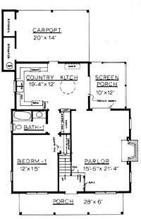 Country Plan F-1390 First Floor