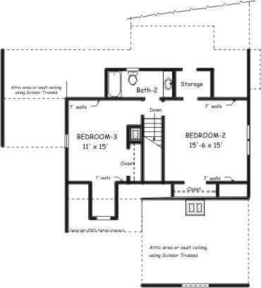 Country Plan F-1430 Alternate Second Floor