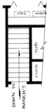 Country House Plan F-1554 Stairway alternate