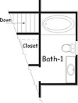 Country House Plan F-1586 Bath alternate