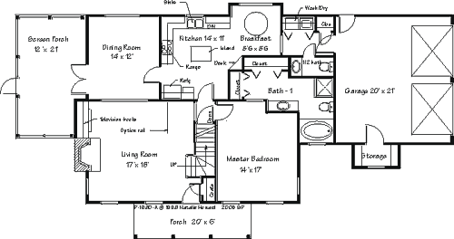 Country Plan F-1680 - Alternate First Floor