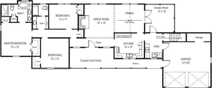 Country Plan F-1686 First Floor