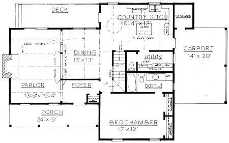 Country Plan F-1704 First Floor