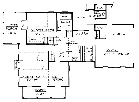 Country Plan F-1708 First Floor