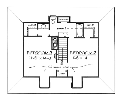 Country Plan F-1860 Second Floor