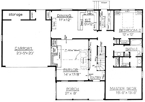 Country Plan F-1975 First Floor