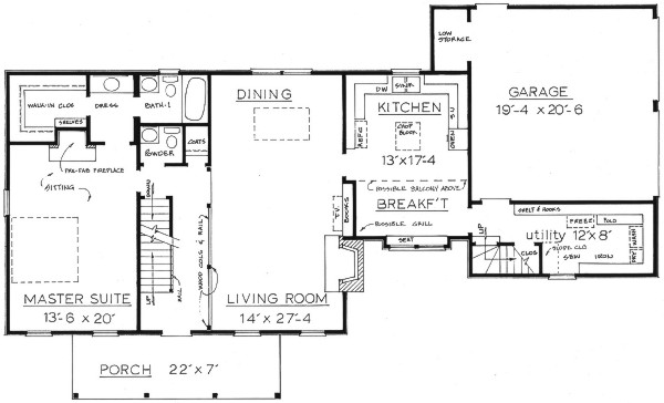 Country Plan F-1990 - First Floor