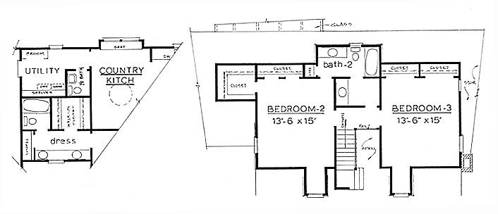 Country Home Plan F-2047 Second Floor
