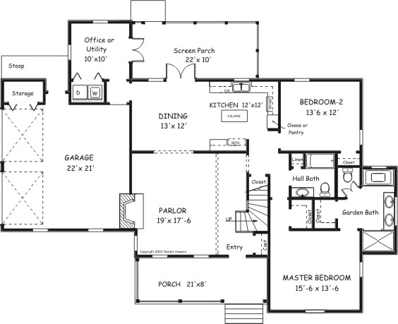 Country Plan F-2110 Alternate 1st Floor