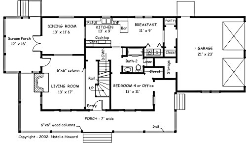 Country Plan F-2160 First Floor Alternate