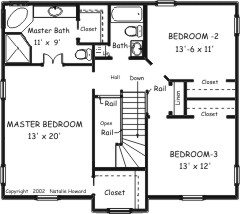 Country Plan F-2160 Second Floor Alternate