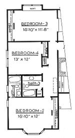 Country Plan F-2874 Alternate Bedroom Plan