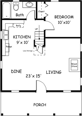 Country Home Plan F-648 - First Floor