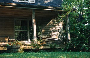 Country Front Porch with Porch Swing
